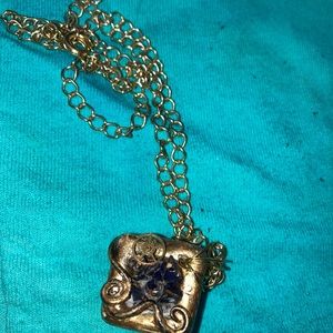 Hand made clay steam punk necklace OOAK Limited Edition. Nickel Free.